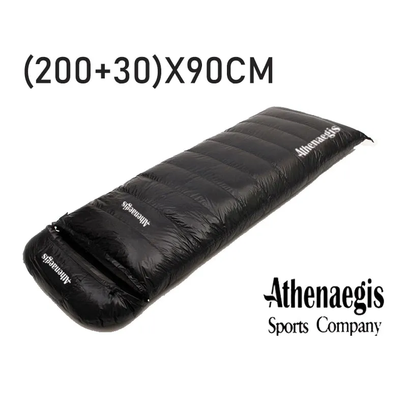Ultralarge(200 30)x90CM white goose down 2000g/2200g/2500g filling outdoor camping winter warm sleeping bag