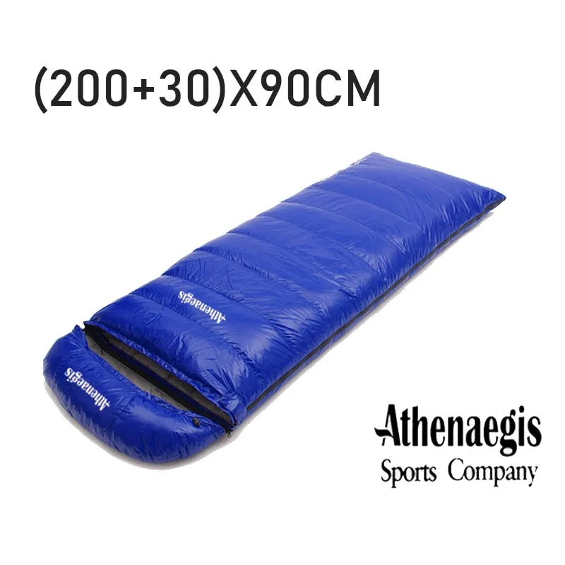 Ultralarge(200 30)x90CM white goose down 2000g/2200g/2500g filling outdoor camping winter warm sleeping bag