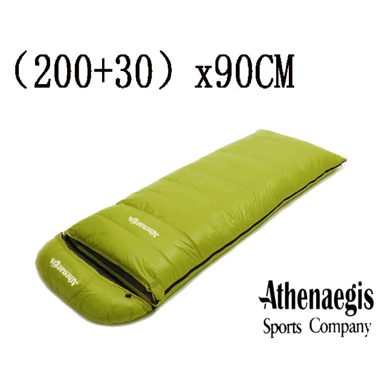 Ultralarge(200 30)x90CM white goose down 2000g/2200g/2500g filling outdoor camping winter warm sleeping bag