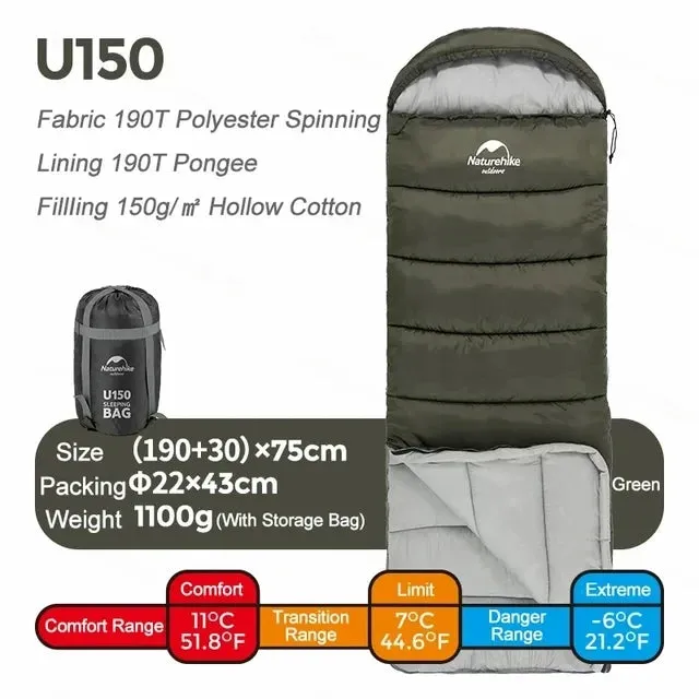 Ultralight Winter Cotton Sleeping Bag - Double Person, Splice-able, and Warm