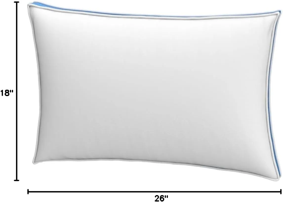 Utopia Bedding Bed Pillows for Sleeping Queen Size (Blue), Set of 2, Cooling Hotel Quality, Gusseted Pillow for Back, Stomach or Side Sleepers
