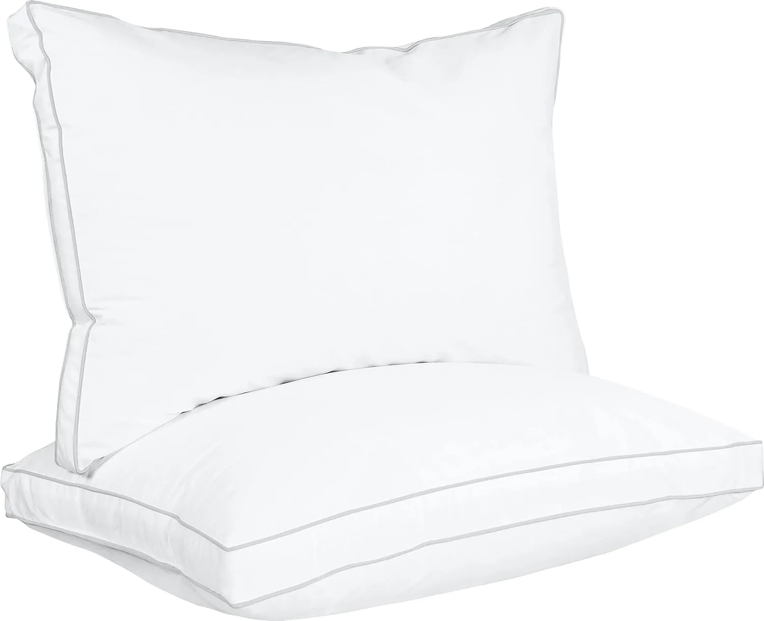 Utopia Bedding Bed Pillows for Sleeping Standard Size (White), Set of 2, Cooling Hotel Quality, Gusseted Pillow for Back, Stomach or Side Sleepers