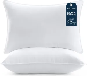 Utopia Bedding Bed Pillows for Sleeping (White), Standard Size, Set of 2, Hotel Pillow, Cooling Pillows for Side, Back or Stomach Sleepers