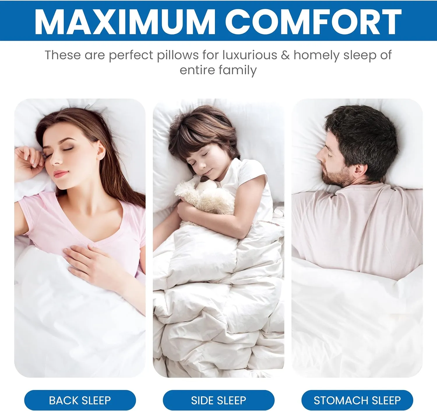 Utopia Bedding Bed Pillows for Sleeping (White), Standard Size, Set of 2, Hotel Pillow, Cooling Pillows for Side, Back or Stomach Sleepers
