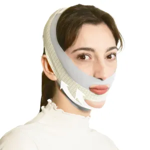 V Line Lifting Mask Chin Strap for Sleeping, Face Lifting Strap, Chin Lifting Mask, Chin Strap, Jawline Shaper, Jaw Strap, Double Chin Reducer, Face Lift Tape & Snoring Solution (Grey)