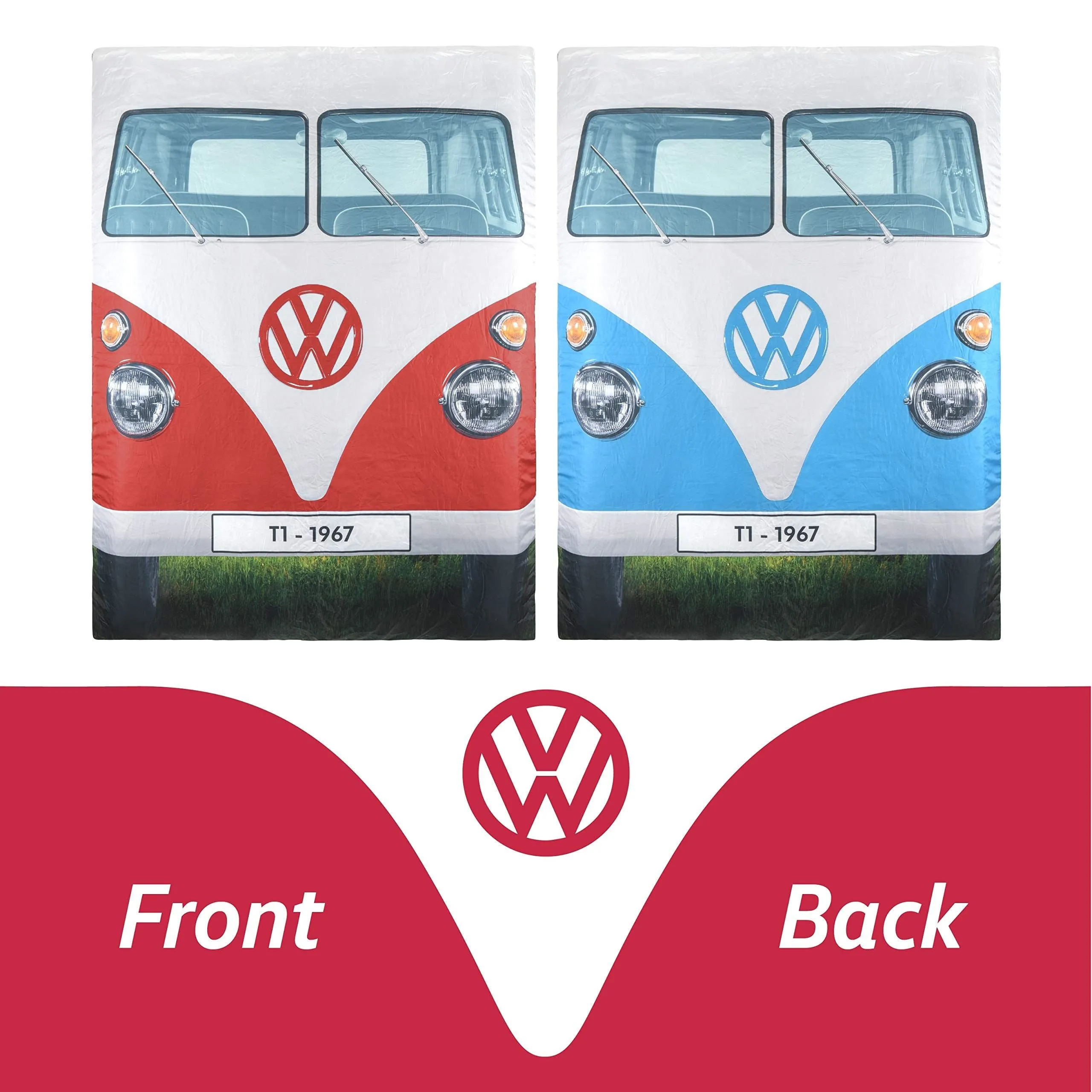 Vw Double Sleeping Bag Reversable Blue/Red 190Cm X 150Cm OL0183