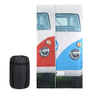 Vw Double Sleeping Bag Reversable Blue/Red 190Cm X 150Cm OL0183