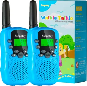 Walkie Talkies for Kids, Walkie Talkie Long Range for Girls Boys, Outdoor Toys for Age 4-8-12, Built-in Flashlight, 22 Channels, Easter Basket Stuffers, Easter Gifts for Kids