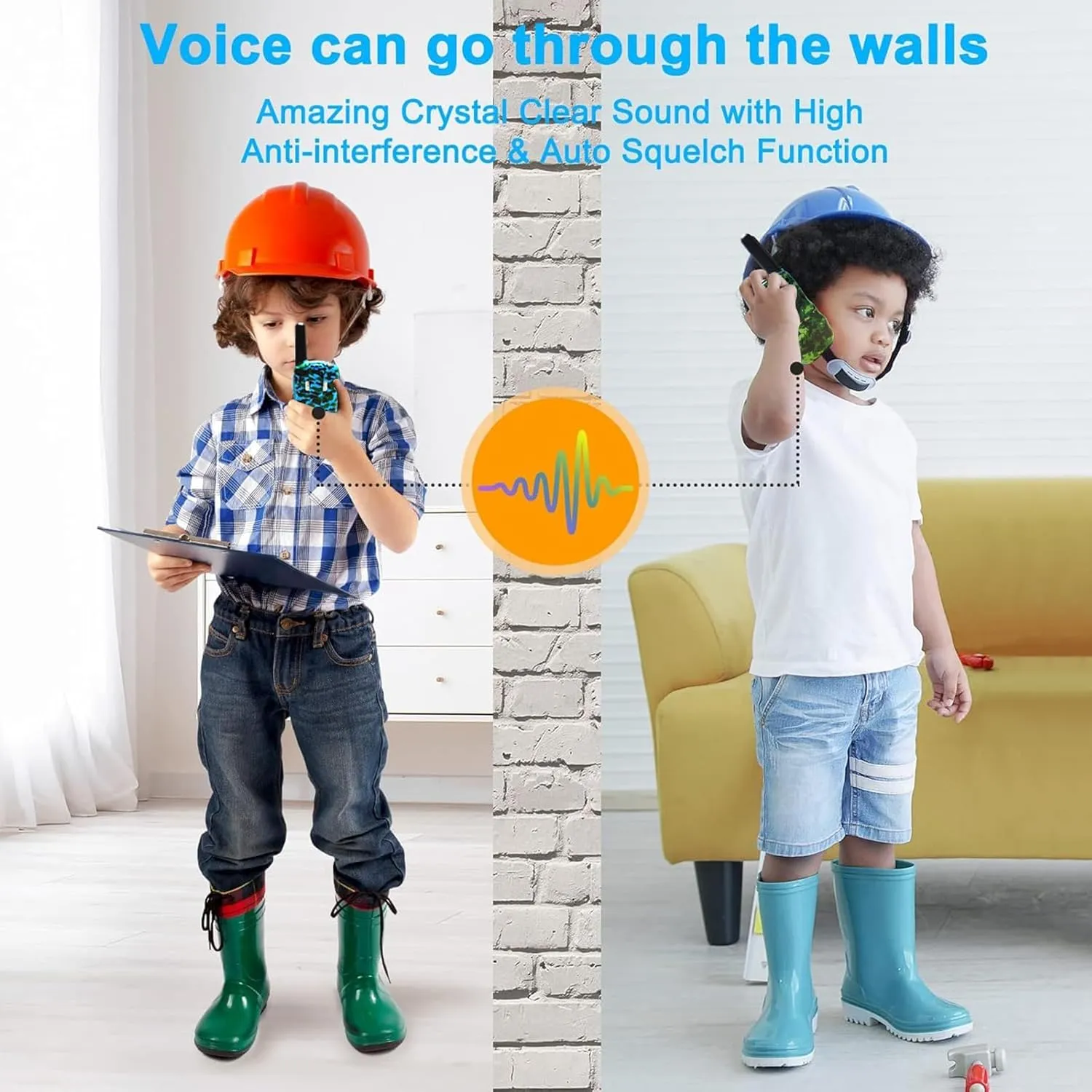 Walkie Talkies for Kids, Walkie Talkie Long Range for Girls Boys, Outdoor Toys for Ages 4-8-12, Built-in Flashlight, 22 Channels, Birthday Gifts for 3 4 5 6 7 8 9 10 Year Old Girl Boys