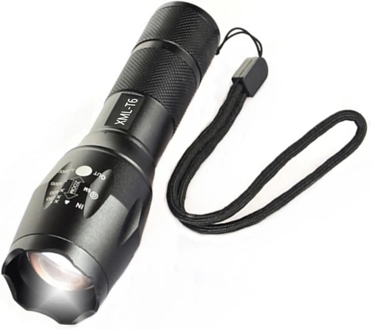 Waterproof IP65 LED Flashlight AAA Battery T6 L2 V6 5 Switch Modes Zoomable for Outdoor Camping Hiking