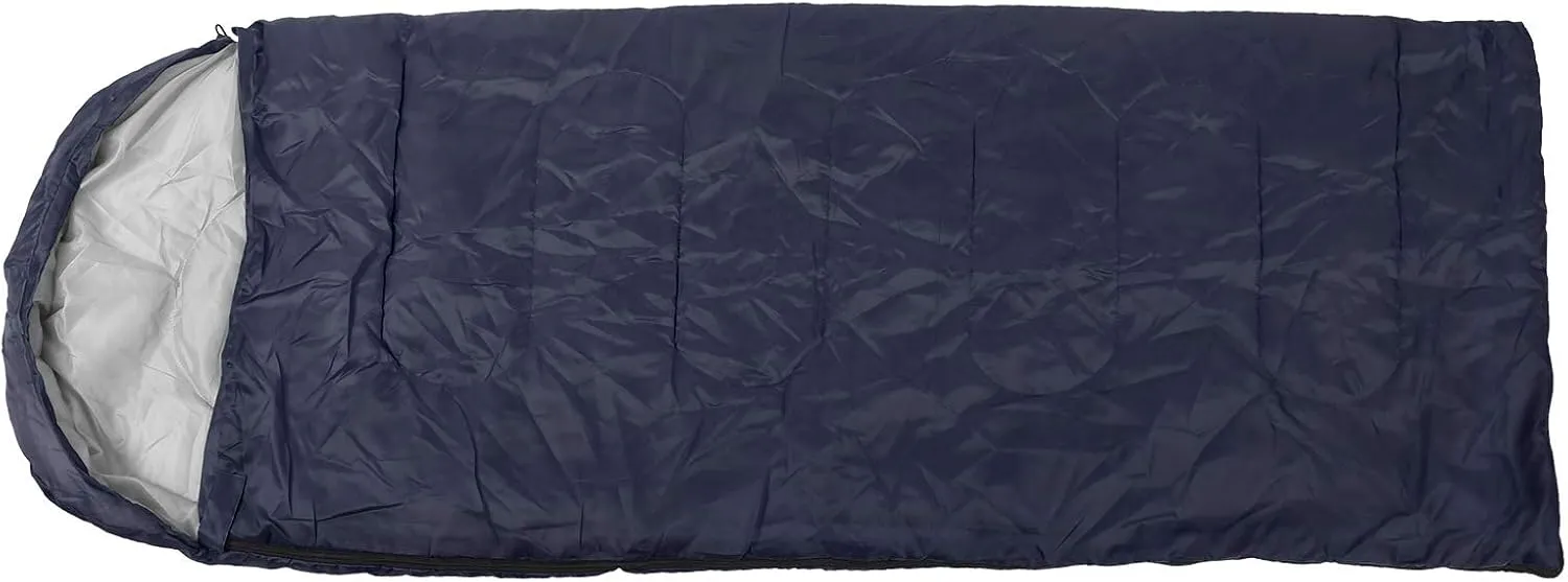 Weatherproof Envelope Sleeping Bag for Adults | Hooded Camping Sleeping Bag for Hiking/Backpacking/Outdoor | Hollow Cotton Filling, Double Zipper Design