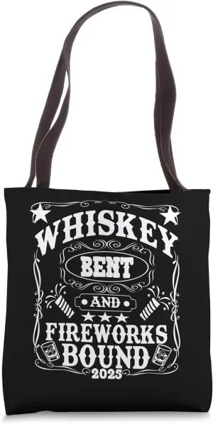 Whiskey Bent Fireworks Bound Double Back Print Tote Bag