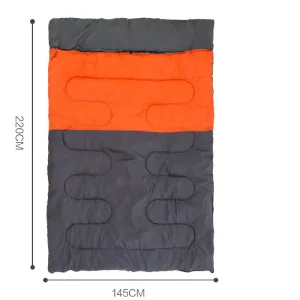 Widened double sleeping bag outdoor camping indoor lunch break adult cotton sleeping bag three season envelope type