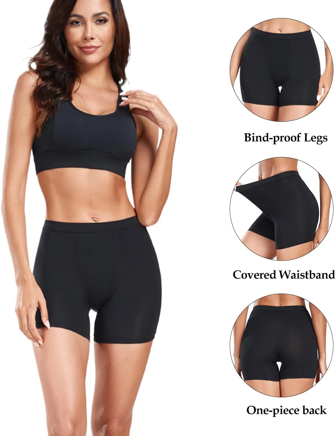 wirarpa Women's Modal Boy Shorts Panties Soft Microfiber Boxer Briefs Underwear 4 Pack