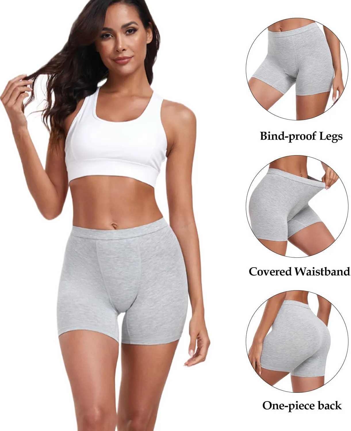 wirarpa Women's Modal Boy Shorts Panties Soft Microfiber Boxer Briefs Underwear 4 Pack