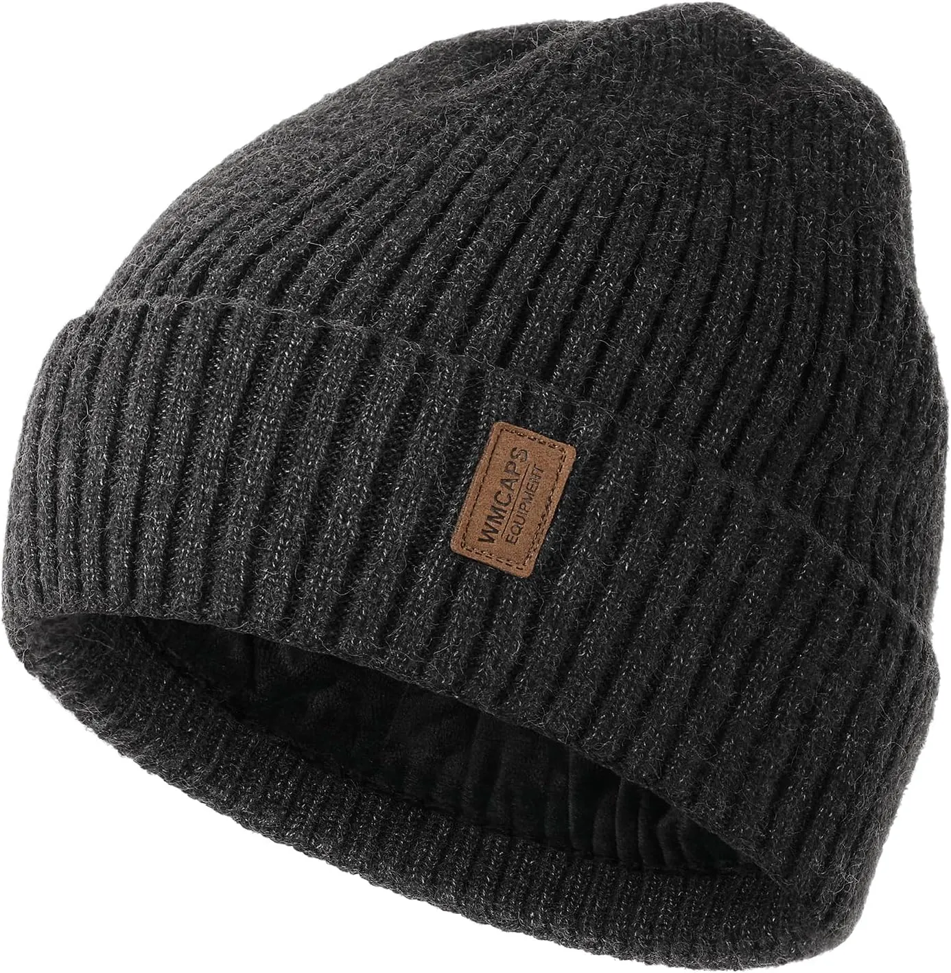 Wmcaps Warm Beanie for Men Women, Fleece Lined Beanie Warm Winter Caps Unisex Fashion Knit Cuffed Cap