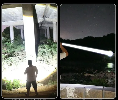 World's First High-grade Stainless Steel 100000Lumens White Laser Tactical Flashlight With 21700 Tesla Li-ion Battery 8-20 Hours High Endurance 9000M Long shot Waterproof