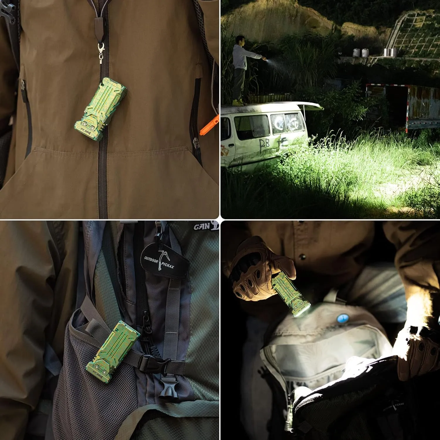 WUBEN X2 1,800 High Lumens Outdoor Pocket Flashlight 90  High CRI, 175° Floodlighting Mini Rechargeable Flashlight for EDC, Camping, Night Walk, Emergency with 6 Light Modes, Type-C Charging Lanyard