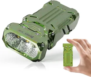WUBEN X2 1,800 High Lumens Outdoor Pocket Flashlight 90  High CRI, 175° Floodlighting Mini Rechargeable Flashlight for EDC, Camping, Night Walk, Emergency with 6 Light Modes, Type-C Charging Lanyard
