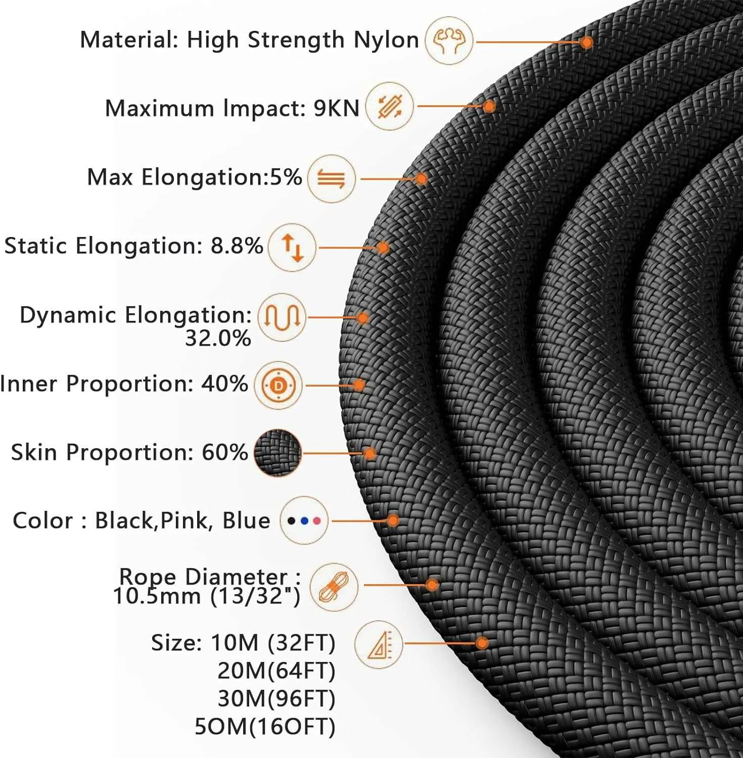 X XBEN Outdoor Climbing Rope