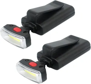 YARNOW 2 Pack Cap Lights Clip on Hat Floodlights Echargeable Camping Light Hat for Backpacking Hiking Night Fishing