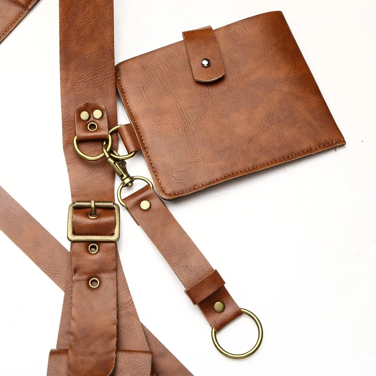 YiZYiF Women Mens Leather Hidden Underarm Shoulder Bag Double Shoulder Pouch Outdoors Mobile Phone Holster Bag