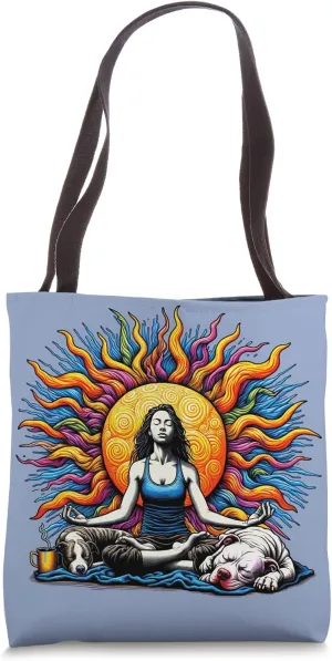 Zen Pit Bull Meditation Tote Bag