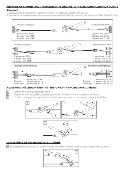 Zero Z-Line Temporary Static Line 3 Person 20mtr