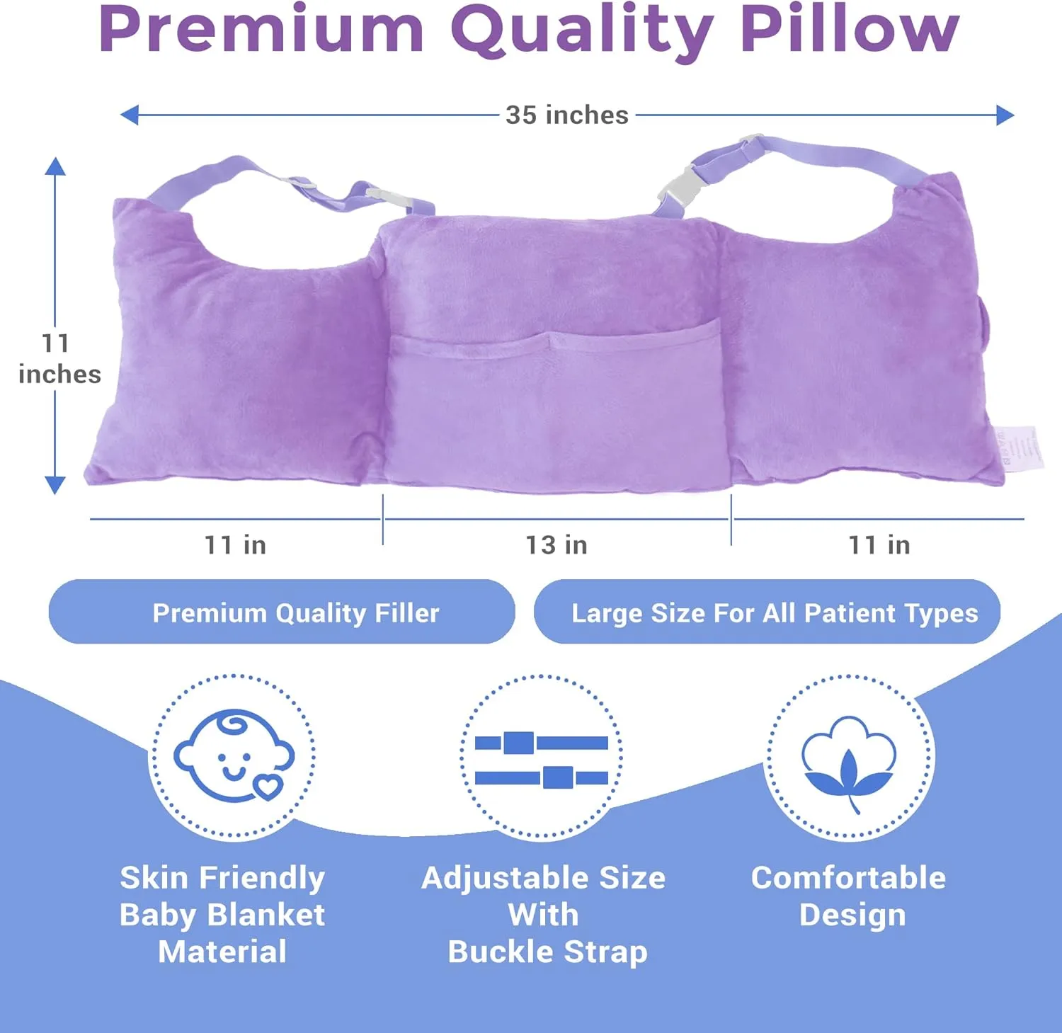 Zomaple Mastectomy Pillow - Post Surgery Pillow, Mastectomy Recovery Must Haves, Breast for After Heart Surgery, Reduction & Augmentation Patients Sleeping, Recovery Seatbelt Protection-Surgery Gift